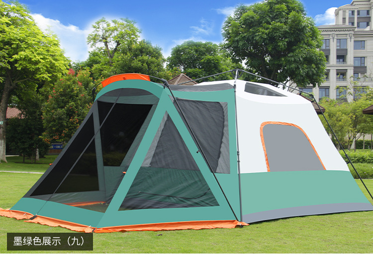 Cheap Goat Tents Quick opening Tent Outdoor 3 5People Fully Automatic Thickening Rain proof Family Camping Large Space Tourist Glaming Equipment   